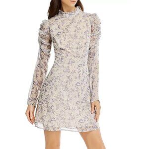 AQUA Victorian Floral Mini Dress